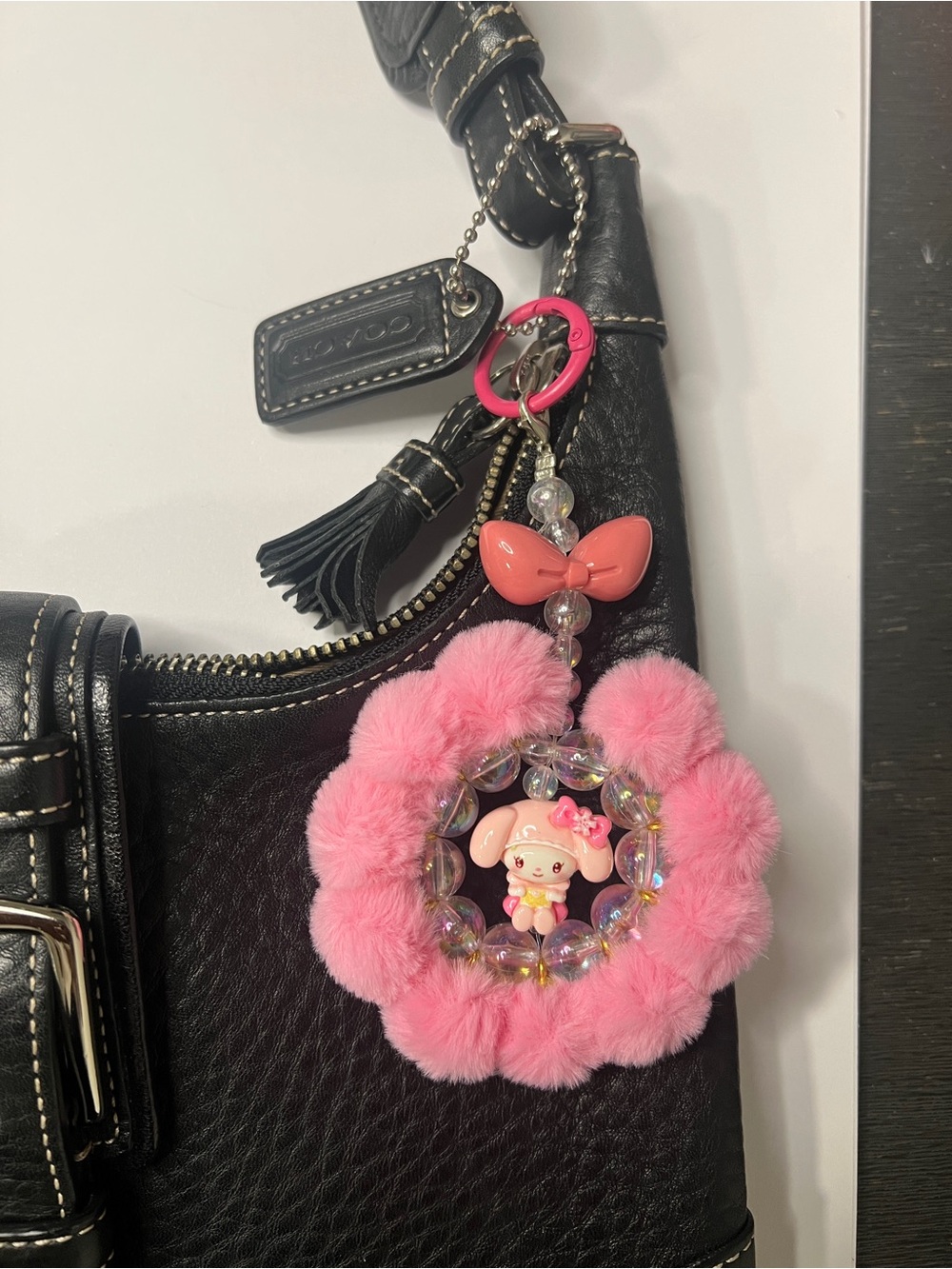 My melody Pink Plush Keychain for Kids - Cute Design